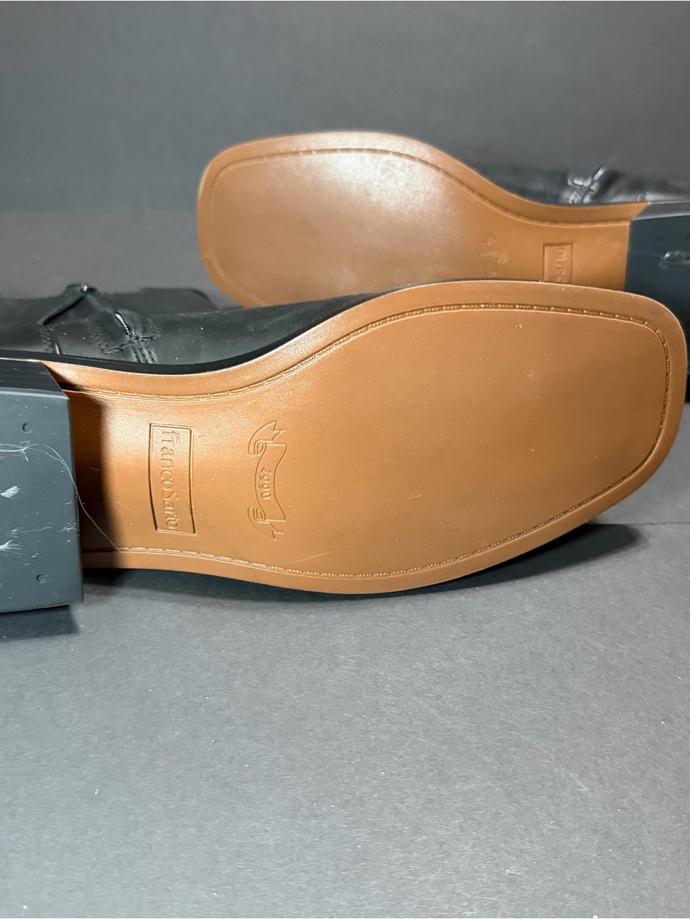 Franco Sarto Black Leather Women's Ankle Booties NWOT or Box - Picture 5 of 7